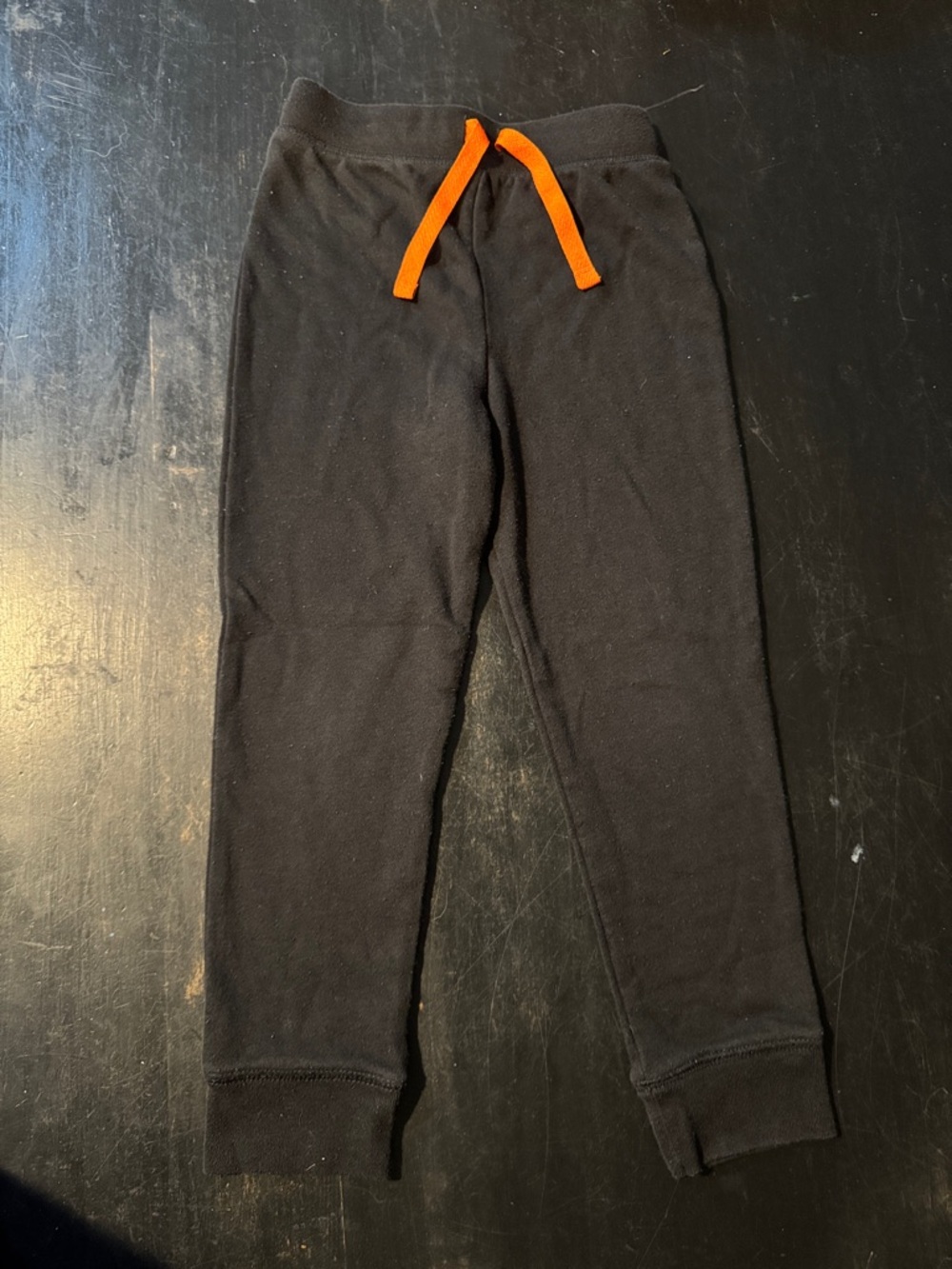 4/$15 Kids Black Jogger Pants with Orange Drawstring 5T